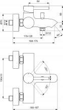 Ideal Standard Bateria ścienna Ceraline chrom BC199AA