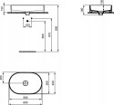 Ideal Standard Strada II Umywalka Nablatowa owalna 60 cm biały T298101