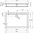 Ideal Standard Ultra Flat Brodzik 120x90cm K518301