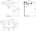 Ideal Standard Umywalka Nablatowa prostokątna Strada 60 cm biały
