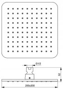 Ideal Standard Zestaw prysznicowy podtynkowy Tesi 6w1 KOMPLET Sufitowy