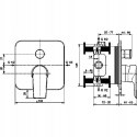 Ideal Standard Zestaw prysznicowy podtynkowy Tesi 6w1 KOMPLET Sufitowy