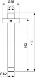 Ideal Standard Zestaw prysznicowy podtynkowy Tesi 6w1 KOMPLET Sufitowy