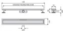 Odpływ liniowy Merflow 2w1 ruszt odwracalny 500mm stal nierdzewna