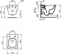 Zestaw Podtynkowy WC TECE Czarny IDEAL STANDARD WC 48 CM kompletny 6w1