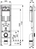 Zestaw podtynkowy wąski 32 cm WC TECE Duravit Miska Stelaż 6w1 biały