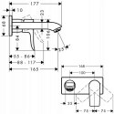 Bateria umywalkowa ścienna Hansgrohe Metris chrom