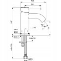 IDEAL STANDARD Bateria umywalkowa BC268XG CZARNA