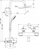 IDEAL STANDARD Ceratherm 25 wannowo-natryskowy