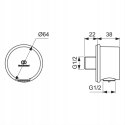 Ideal Standard Przyłącze Kątowe Ścienne BC808AA