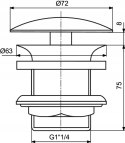 Ideal Standard korek do umywalki J3291AA