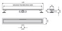 Odpływ liniowy Merflow 2w1 ruszt odwracalny 800mm złoty szczotkowany