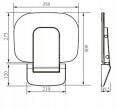 Siedzisko prysznicowe białe/chrom składane SPL-02