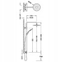 TRES Zestaw prysznicowy BASE PLUS czarny