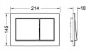 Tece Base Przycisk spłukujący do WC chrom matowy
