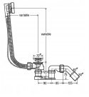 VIEGA Syfon wannowy SIMPLEX z korkiem automatycznym 495121