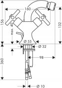 HANSGROHE AXOR TERRANO bateria bidetowa 37230000