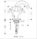 HANSGROHE AXOR Terrano bateria umywalkowa