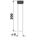 SANIT Rura podłączeniowa stelaż z WC PE 30cm 45mm