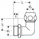 SCHELL złączka kątowa 1/2z" x 3/8" ŁÓDŹ